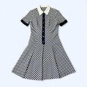 Goth White & Black Plaid Dress!